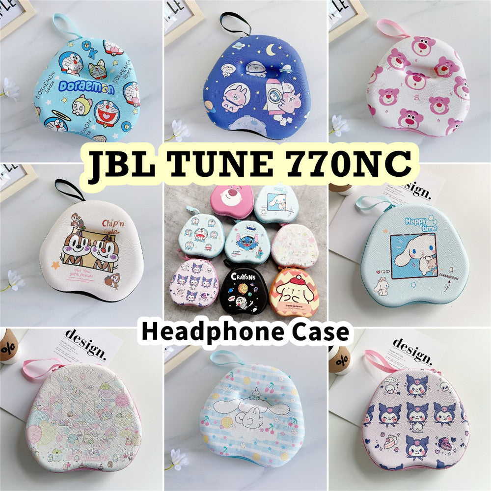 For JBL TUNE 770NC Headphone Case Cartoon Creative Patterns Headset Earpads Storage Bag Casing Box