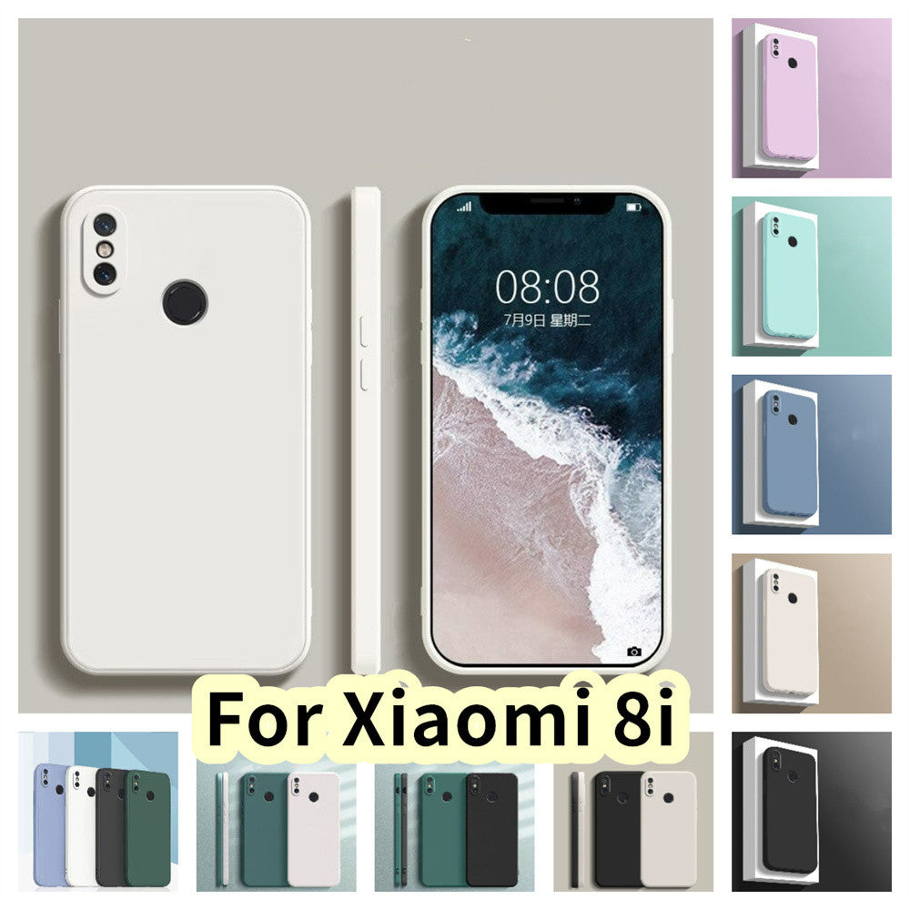 For Xiaomi 8i Cover Drop and wear resistant Silicone Full Case Classic Simple Solid Color Phone Case Cover