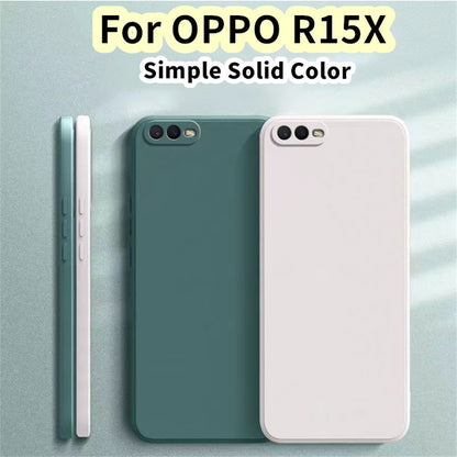 For OPPO R15X Cover Drop and wear resistant Silicone Full Case Classic Simple Solid Color Phone Case Cover