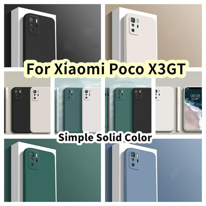 For Xiaomi Poco X3GT Cover Drop and wear resistant Silicone Full Case Classic Simple Solid Color Phone Case Cover