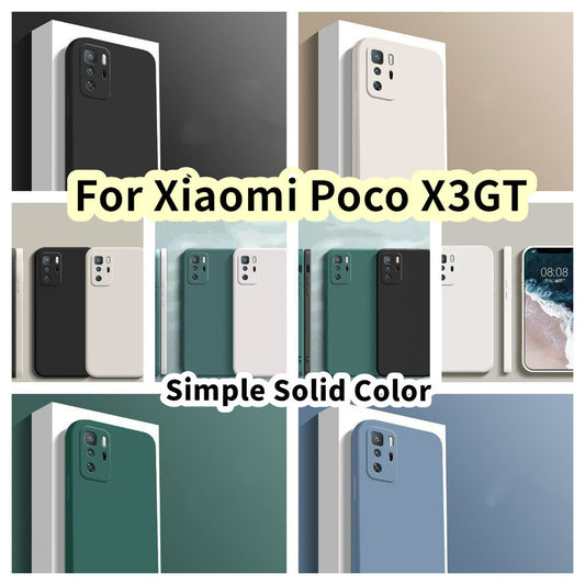 For Xiaomi Poco X3GT Cover Drop and wear resistant Silicone Full Case Classic Simple Solid Color Phone Case Cover
