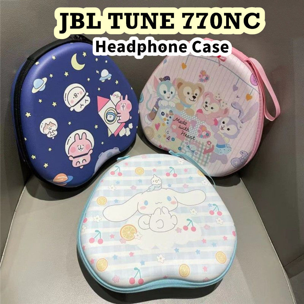 For JBL TUNE 770NC Headphone Case Cartoon Creative Patterns Headset Earpads Storage Bag Casing Box