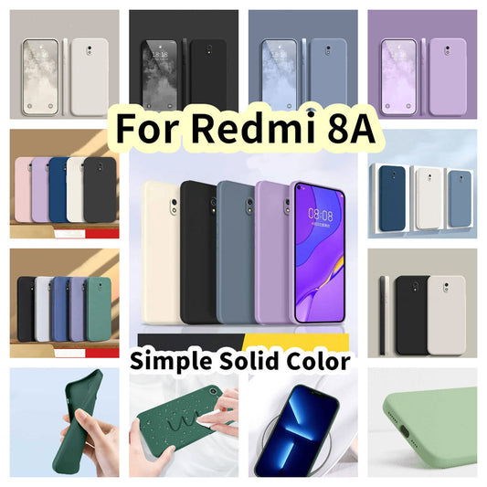For Redmi 8A Cover Drop and wear resistant Silicone Full Case Classic Simple Solid Color Phone Case Cover