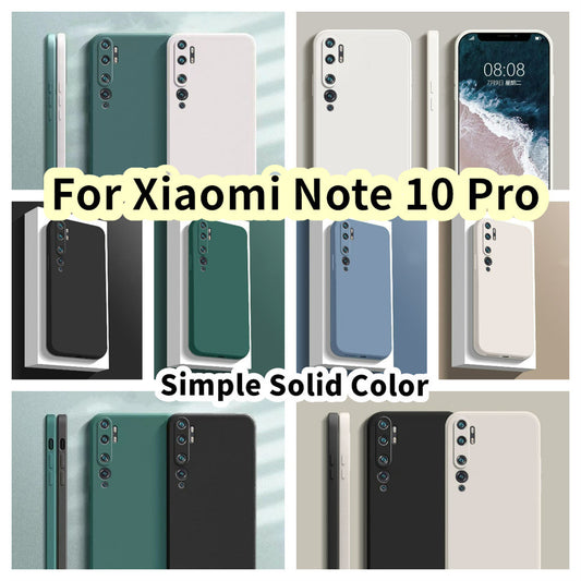 For Xiaomi Note 10 Pro Cover Drop and wear resistant Silicone Full Case Classic Simple Solid Color Phone Case Cover