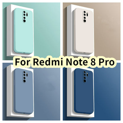 For Redmi Note 8 Pro Cover Drop and wear resistant Silicone Full Case Classic Simple Solid Color Phone Case Cover