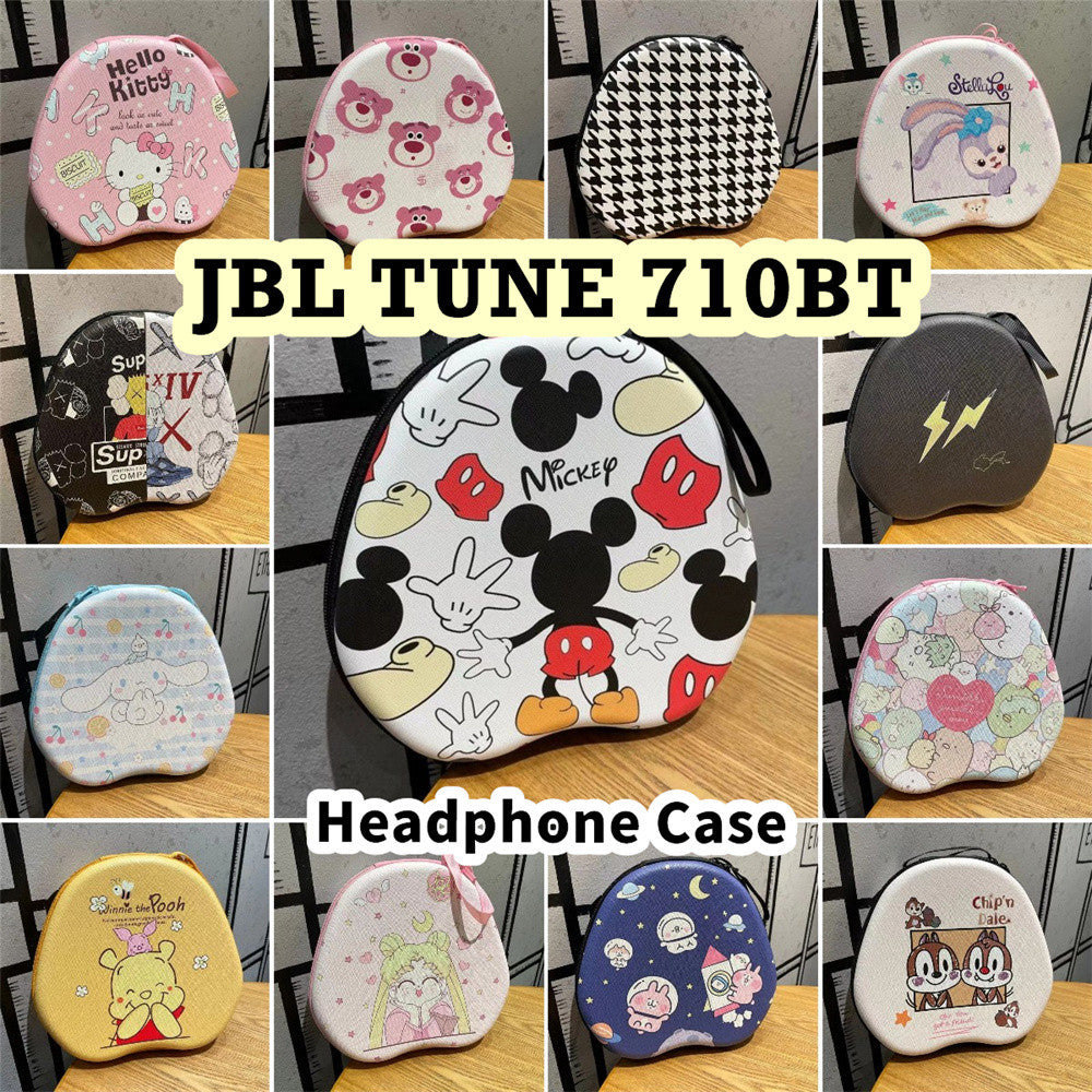 For JBL TUNE 710BT Headphone Case Cartoon Creative Patterns Headset Earpads Storage Bag Casing Box