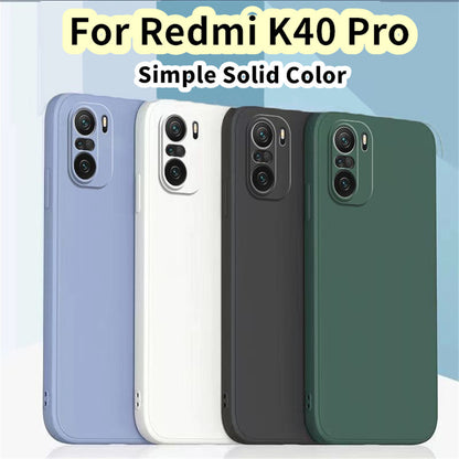 For Redmi K40 Pro Cover Drop and wear resistant Silicone Full Case Classic Simple Solid Color Phone Case Cover
