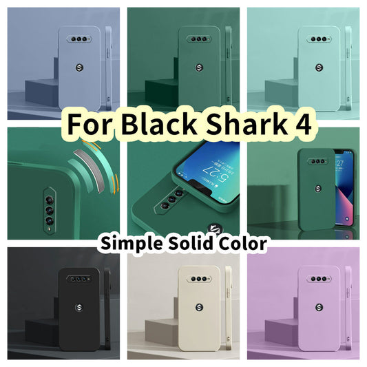 For Black Shark 4 Cover Drop and wear resistant Silicone Full Case Classic Simple Solid Color Phone Case Cover