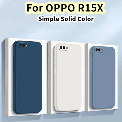 For OPPO R15X Cover Drop and wear resistant Silicone Full Case Classic Simple Solid Color Phone Case Cover