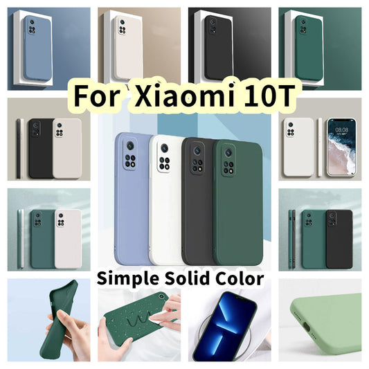For  Xiaomi 10T Cover Drop and wear resistant Silicone Full Case Classic Simple Solid Color Phone Case Cover