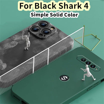 For Black Shark 4 Cover Drop and wear resistant Silicone Full Case Classic Simple Solid Color Phone Case Cover