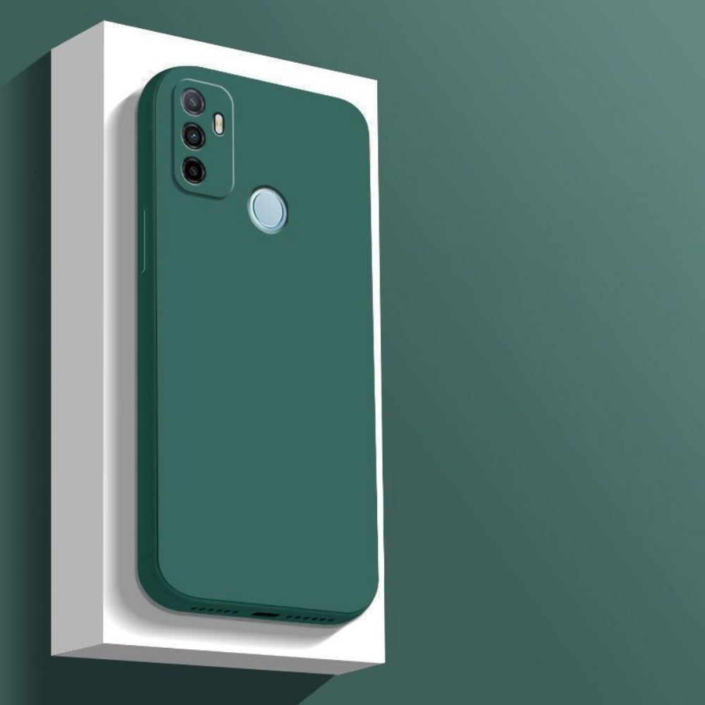 For OPPO A53 2020 Cover Drop and wear resistant Silicone Full Case Classic Simple Solid Color Phone Case Cover