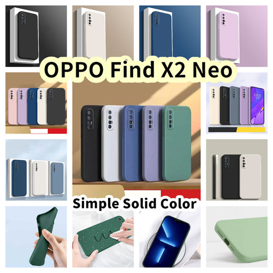 For OPPO Find X2 Neo Cover Drop and wear resistant Silicone Full Case Classic Simple Solid Color Phone Case Cover