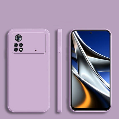 For Xiaomi Poco X4 Pro Cover Drop and wear resistant Silicone Full Case Classic Simple Solid Color Phone Case Cover
