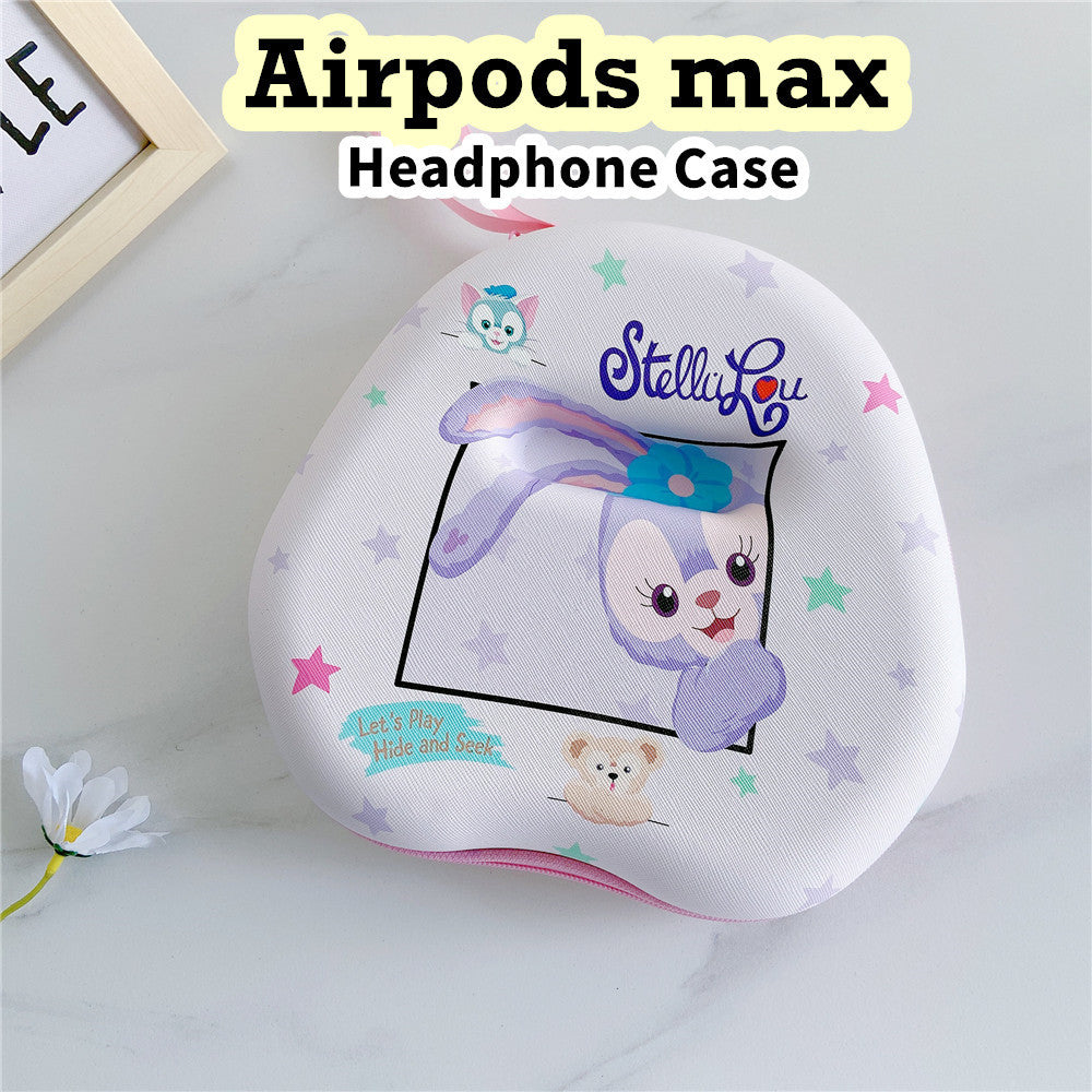 For Airpods max Headphone Case Cartoon Creative Patterns Headset Earpads Storage Bag Casing Box