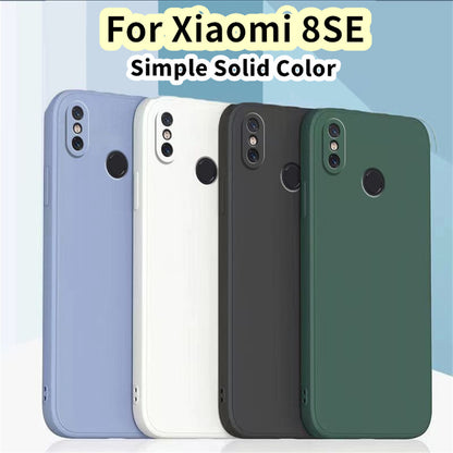 For Xiaomi 8SE Cover Drop and wear resistant Silicone Full Case Classic Simple Solid Color Phone Case Cover