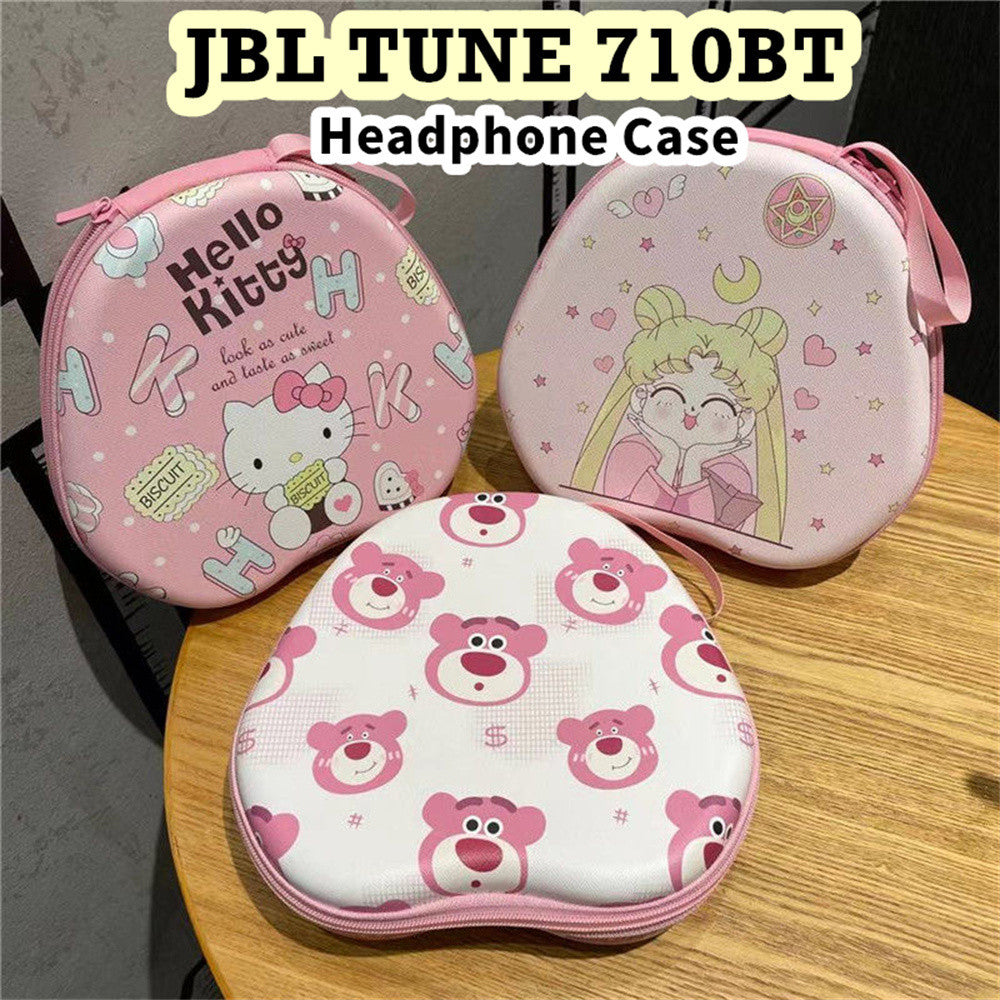 For JBL TUNE 710BT Headphone Case Cartoon Creative Patterns Headset Earpads Storage Bag Casing Box