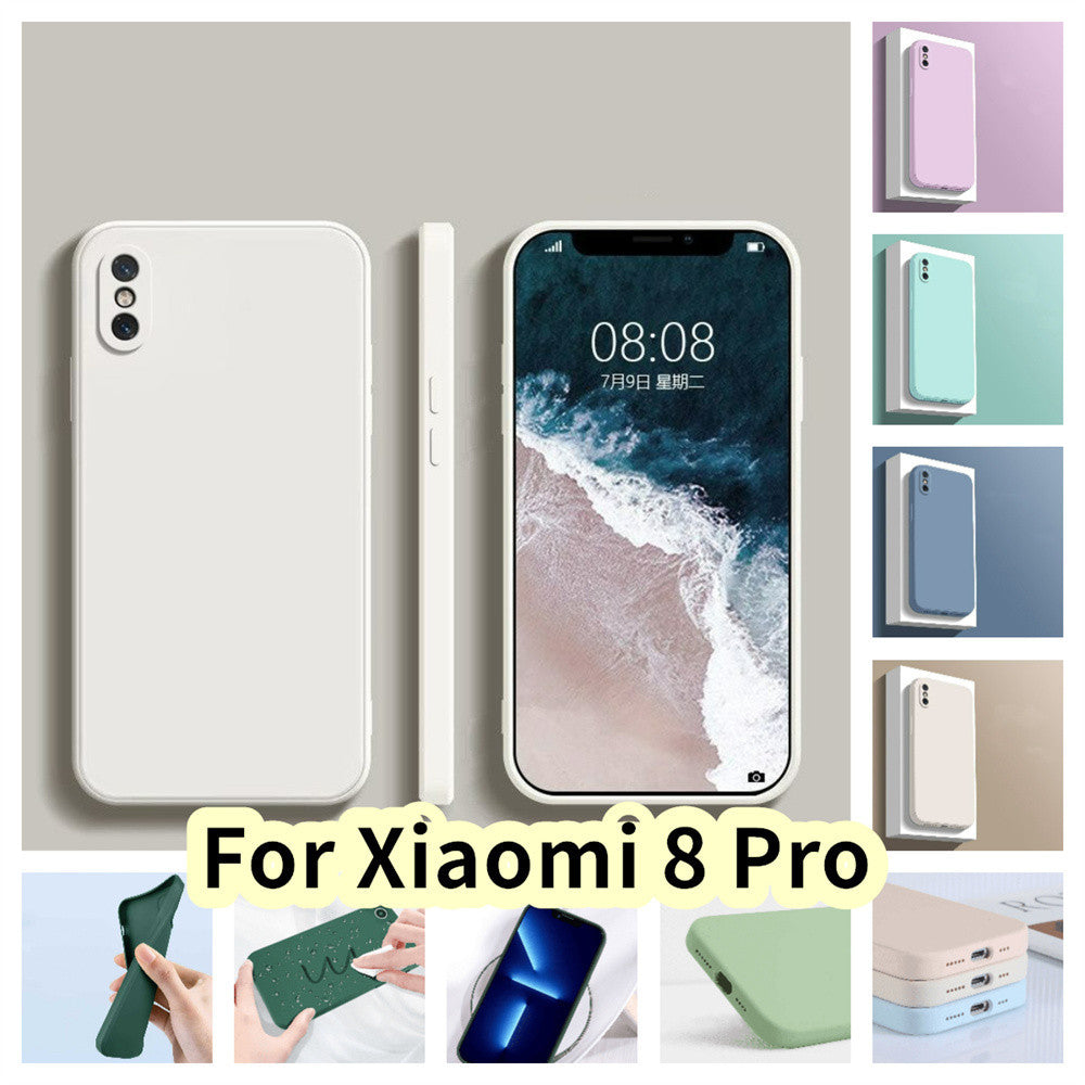 For Xiaomi 8 Pro Cover Drop and wear resistant Silicone Full Case Classic Simple Solid Color Phone Case Cover