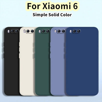 For Xiaomi 6 Cover Drop and wear resistant Silicone Full Case Classic Simple Solid Color Phone Case Cover