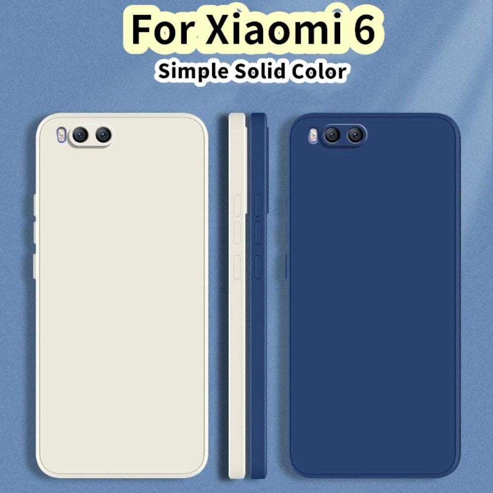 For Xiaomi 6 Cover Drop and wear resistant Silicone Full Case Classic Simple Solid Color Phone Case Cover