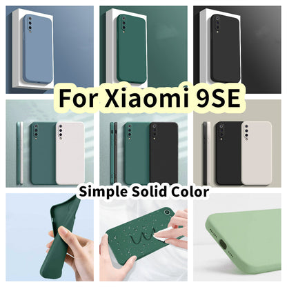 For Xiaomi 9SE Cover Drop and wear resistant Silicone Full Case Classic Simple Solid Color Phone Case Cover