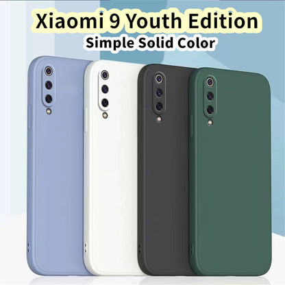 For Xiaomi 9 Youth Edition Cover Drop and wear resistant Silicone Full Case Classic Simple Solid Color Phone Case Cover