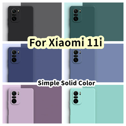 For Xiaomi 11i Cover Drop and wear resistant Silicone Full Case Classic Simple Solid Color Phone Case Cover