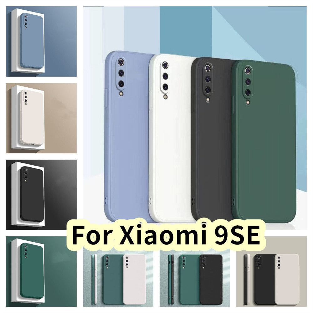 For Xiaomi 9SE Cover Drop and wear resistant Silicone Full Case Classic Simple Solid Color Phone Case Cover