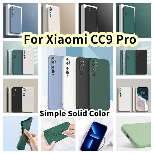 For Xiaomi CC9 Pro Cover Drop and wear resistant Silicone Full Case Classic Simple Solid Color Phone Case Cover