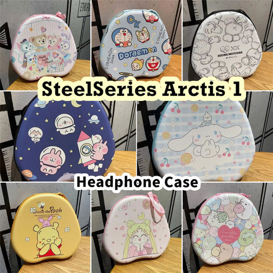 For SteelSeries Arctis 1 Headphone Case Cartoon Creative Patterns Headset Earpads Storage Bag Casing Box