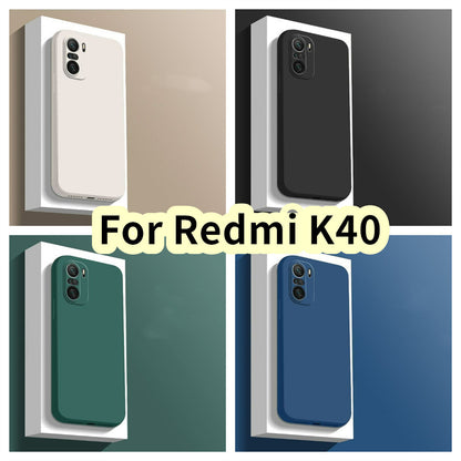 For Redmi K40 Cover Drop and wear resistant Silicone Full Case Classic Simple Solid Color Phone Case Cover