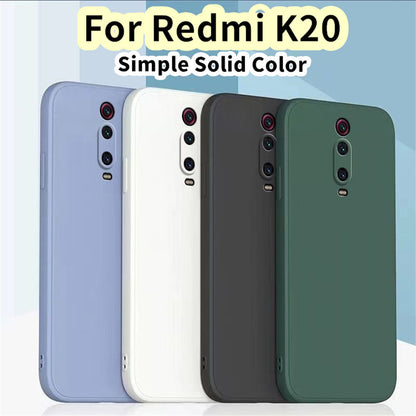 For Redmi K20 Cover Drop and wear resistant Silicone Full Case Classic Simple Solid Color Phone Case Cover
