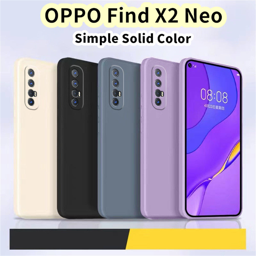 For OPPO Find X2 Neo Cover Drop and wear resistant Silicone Full Case Classic Simple Solid Color Phone Case Cover