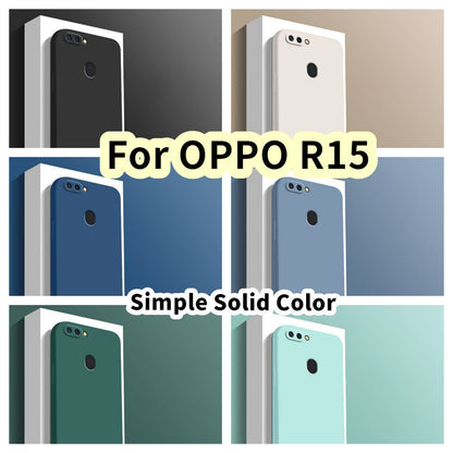 For OPPO R15 Cover Drop and wear resistant Silicone Full Case Classic Simple Solid Color Phone Case Cover