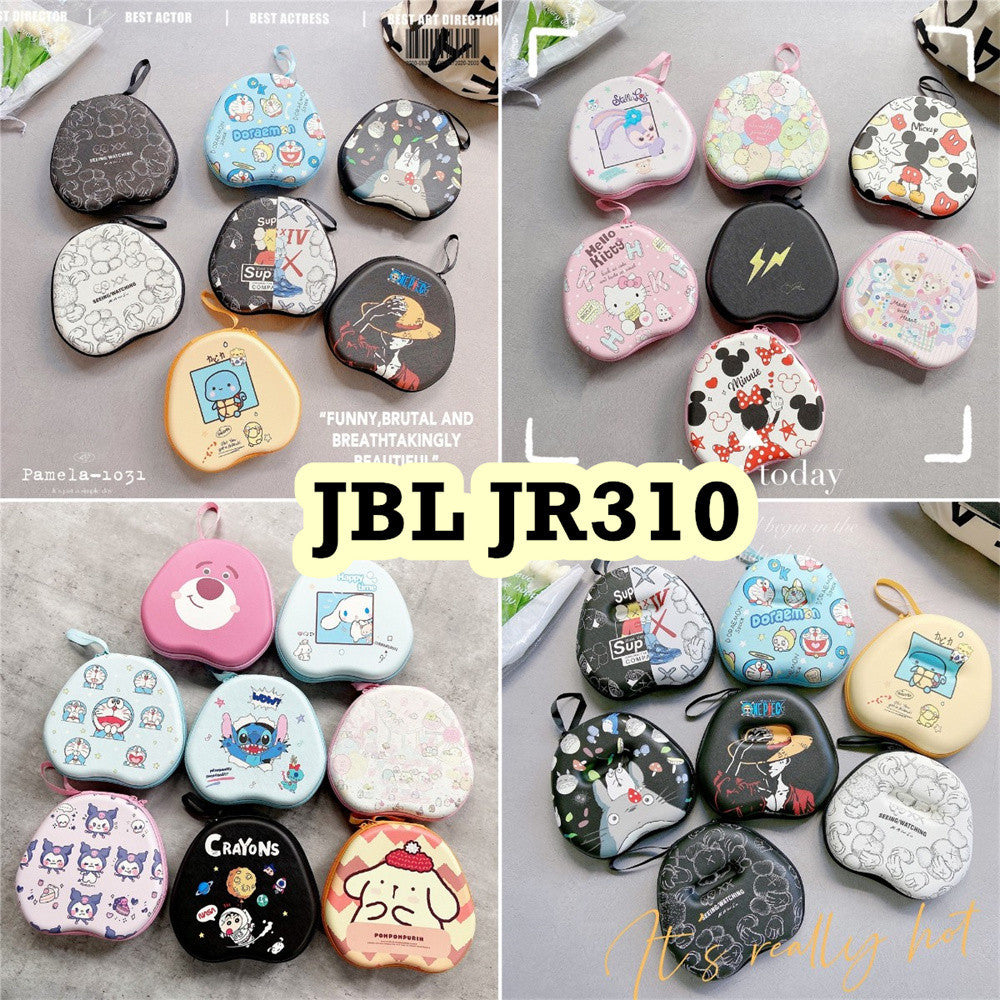 For JBL JR310 Headphone Case Cartoon Creative Patterns Headset Earpads Storage Bag Casing Box