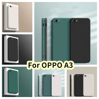 For OPPO A3 Cover Drop and wear resistant Silicone Full Case Classic Simple Solid Color Phone Case Cover