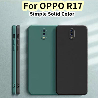 For OPPO R17 Cover Drop and wear resistant Silicone Full Case Classic Simple Solid Color Phone Case Cover