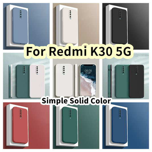 For Redmi K30 5G Cover Drop and wear resistant Silicone Full Case Classic Simple Solid Color Phone Case Cover