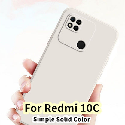 For Redmi 10C Cover Drop and wear resistant Silicone Full Case Classic Simple Solid Color Phone Case Cover