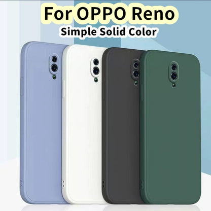 For OPPO Reno Cover Drop and wear resistant Silicone Full Case Classic Simple Solid Color Phone Case Cover