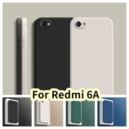 For Redmi 6A Cover Drop and wear resistant Silicone Full Case Classic Simple Solid Color Phone Case Cover