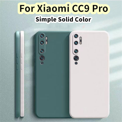 For Xiaomi CC9 Pro Cover Drop and wear resistant Silicone Full Case Classic Simple Solid Color Phone Case Cover