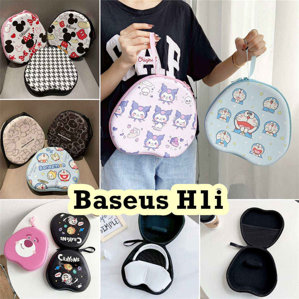 For Baseus H1i Headphone Case Cartoon Creative Patterns Headset Earpads Storage Bag Casing Box