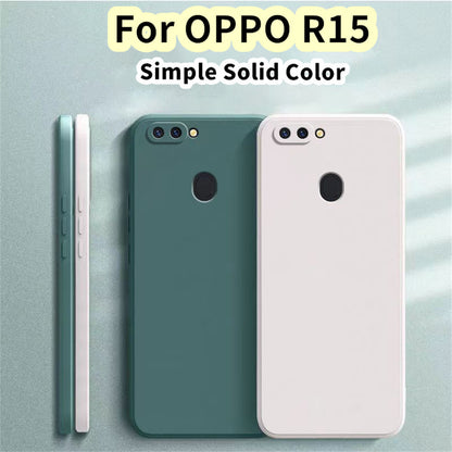 For OPPO R15 Cover Drop and wear resistant Silicone Full Case Classic Simple Solid Color Phone Case Cover
