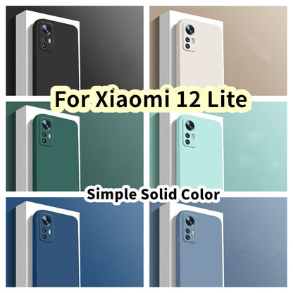 For Xiaomi 12 Lite Cover Drop and wear resistant Silicone Full Case Classic Simple Solid Color Phone Case Cover