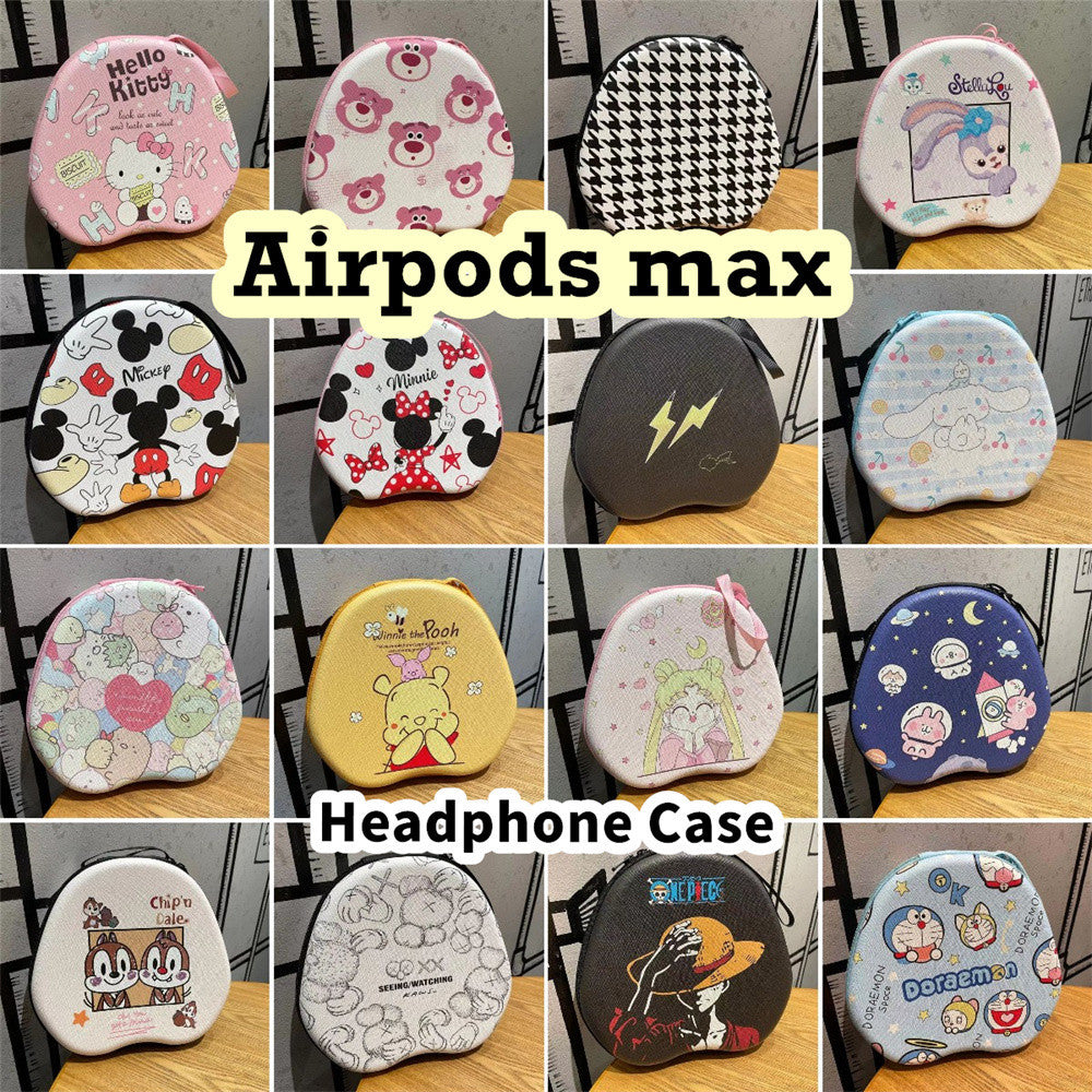 For Airpods max Headphone Case Cartoon Creative Patterns Headset Earpads Storage Bag Casing Box