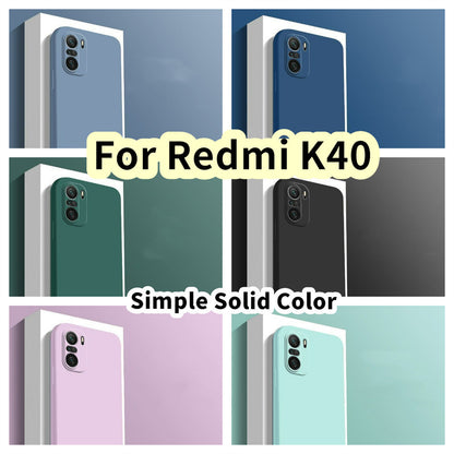 For Redmi K40 Cover Drop and wear resistant Silicone Full Case Classic Simple Solid Color Phone Case Cover