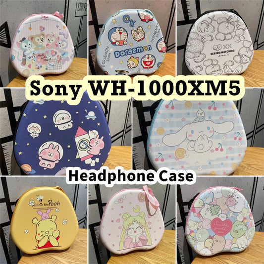 For Sony WH-1000XM5 Headphone Case Cartoon Creative Patterns Headset Earpads Storage Bag Casing Box