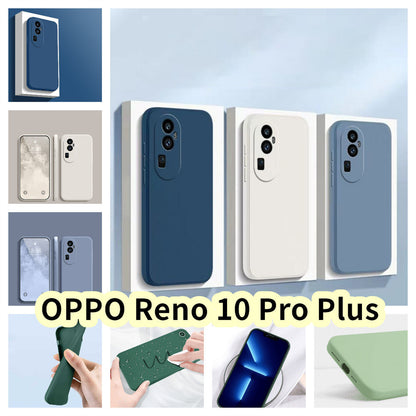 For OPPO Reno 10 Pro Plus Cover Drop and wear resistant Silicone Full Case Classic Simple Solid Color Phone Case Cover