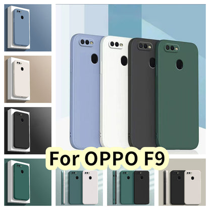 For OPPO F9 Cover Drop and wear resistant Silicone Full Case Classic Simple Solid Color Phone Case Cover